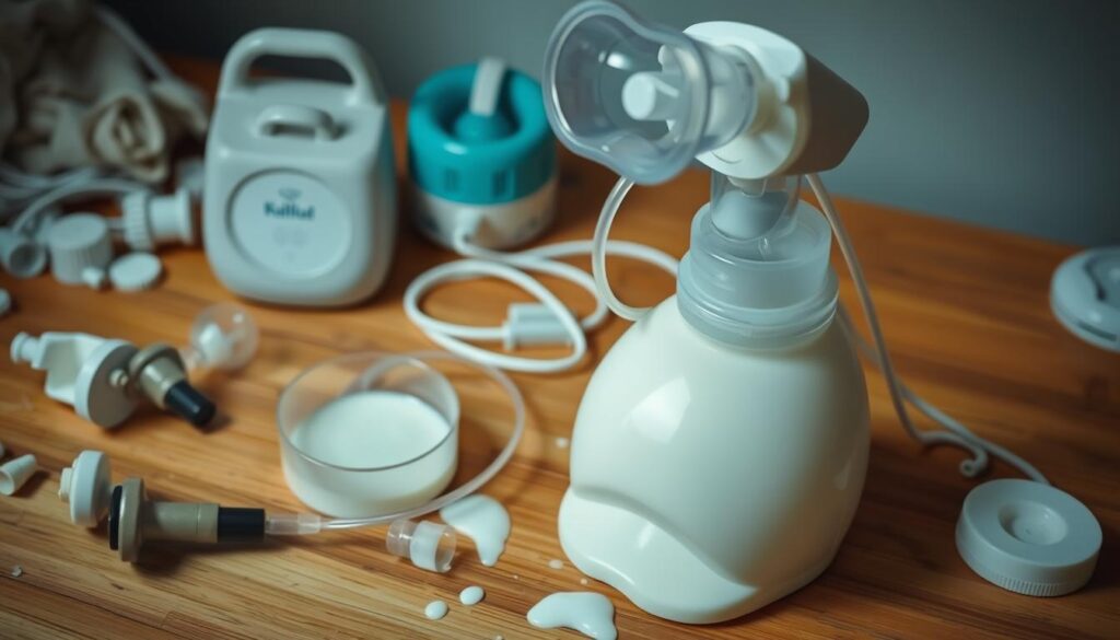 utilisation d'un tire-lait inefficace